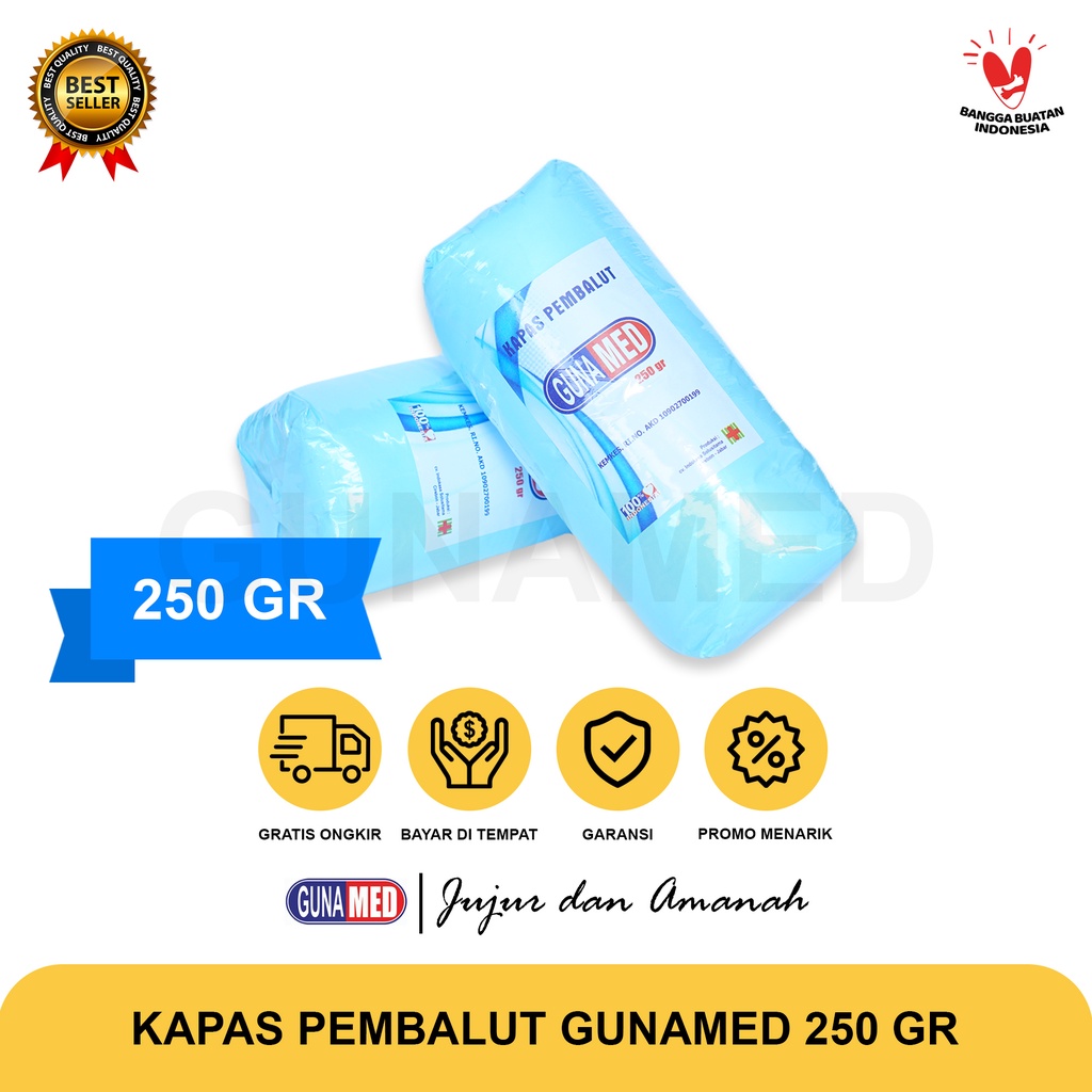 Kapas Pembalut Serbaguna No1 Gunamed 250gr