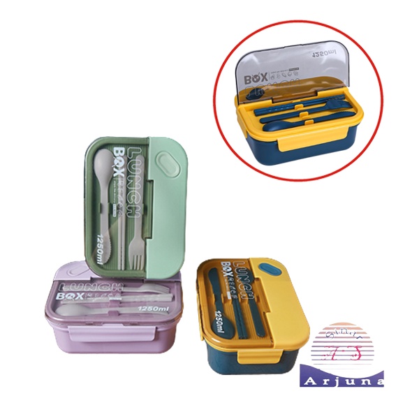 LUNCH BOX SET 3 SEKAT/ KOTAKK BEKAL 3 SEKAT PRAKTIS ANTI TUMPAH ANTI BOCOR