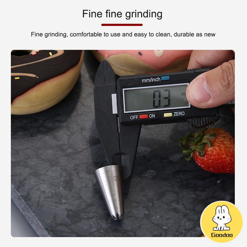 Cupcake Nozzles Stainless steel piping nozzle Stainless steel piping nozzle Spuit Baking Cake Decorator -Doo