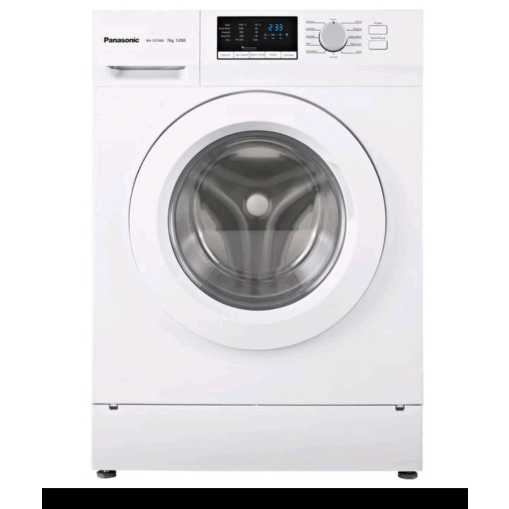 MESIN CUCI PANASONIC MESIN CUCI 1 TABUNG FRONT LOADING BIASA 8 KG TYPE NA 128 XB 1 WNE