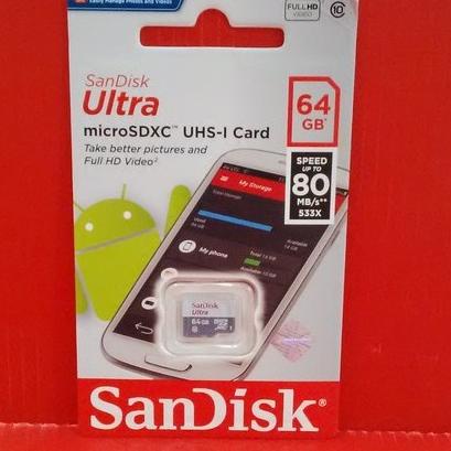 Memory Card MicroSD Micro SD Sandisk Ultra Class 10 64G |Microsd 64gb