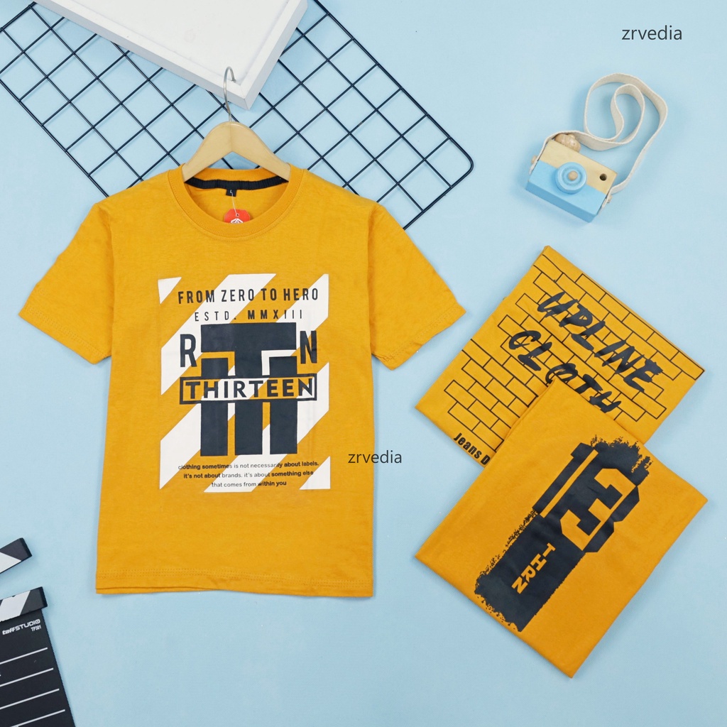 [PREMIUM CLASS] Kaos Anak uk 1-10 Tahun Distro Original / Baju Export Branded Laki Adem Lengan Polos