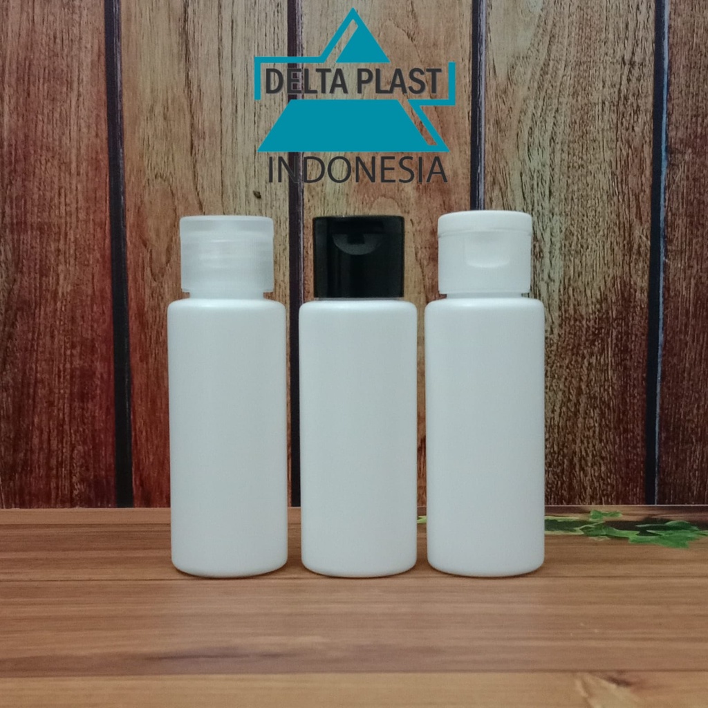 Botol Fliptop 60 ML Putih HDPE / Tutup Fliptop