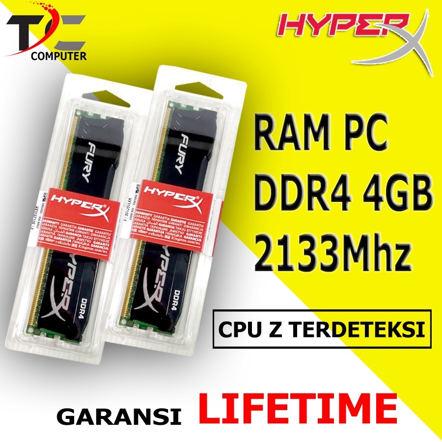 RAM DDR4 4GB PC MEMORY KOMPUTER HYPER X FURY GAMING