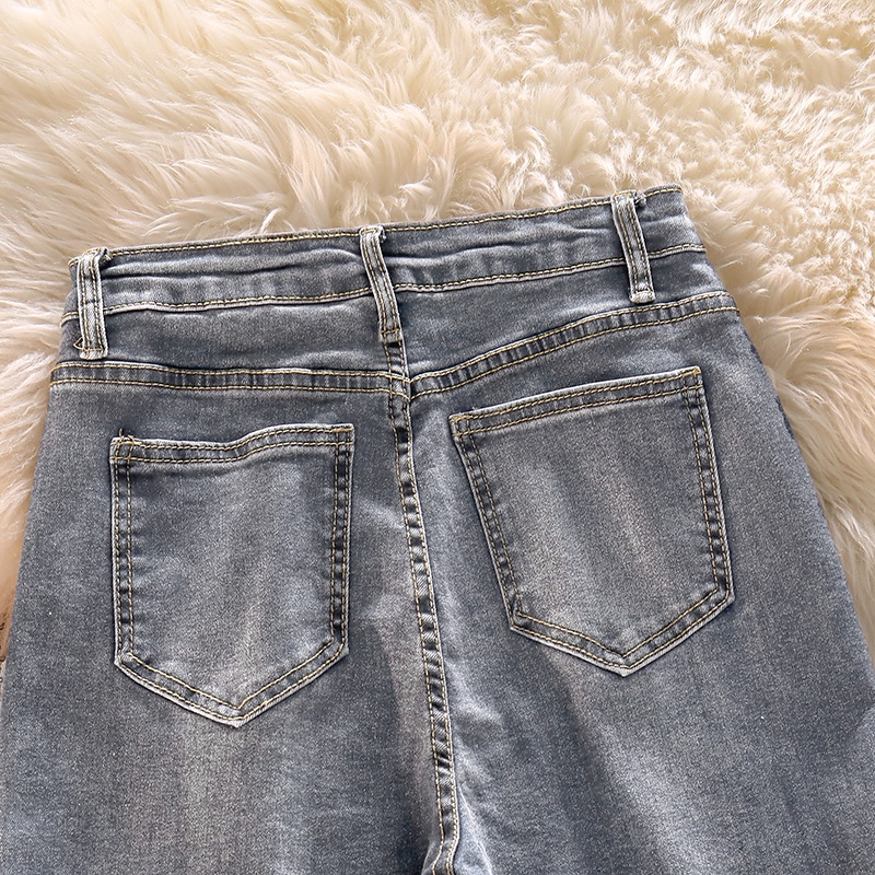 Highwaist Lurus Jeans Wanita Ada Melar Skinny Jeans Impor