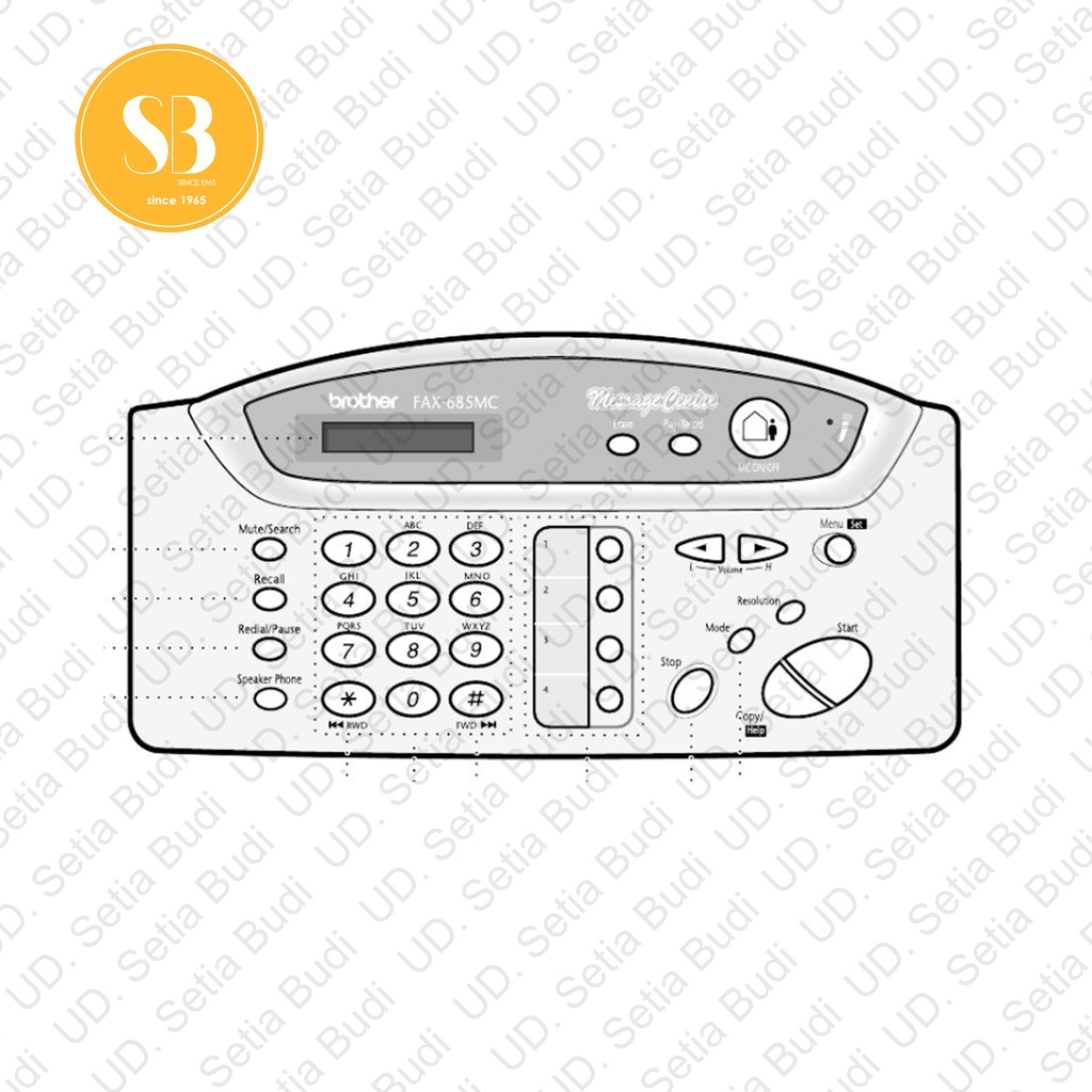 Mesin Facsimile HVS Fax Brother 685 Gratis Ribbon Asli dan Bergaransi