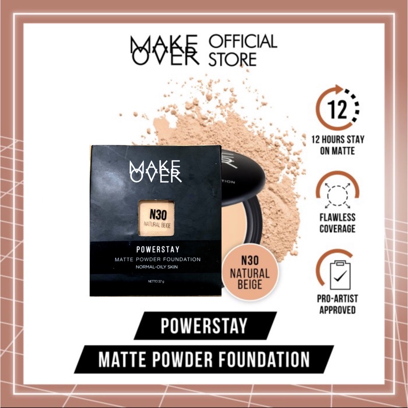 Make Over Powerstay Matte Powder Foundation N30 Natural Beige Refill