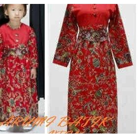 Dress / Terusan / Baju Muslim / Gamis Batik Anak Perempuan 1036 - S