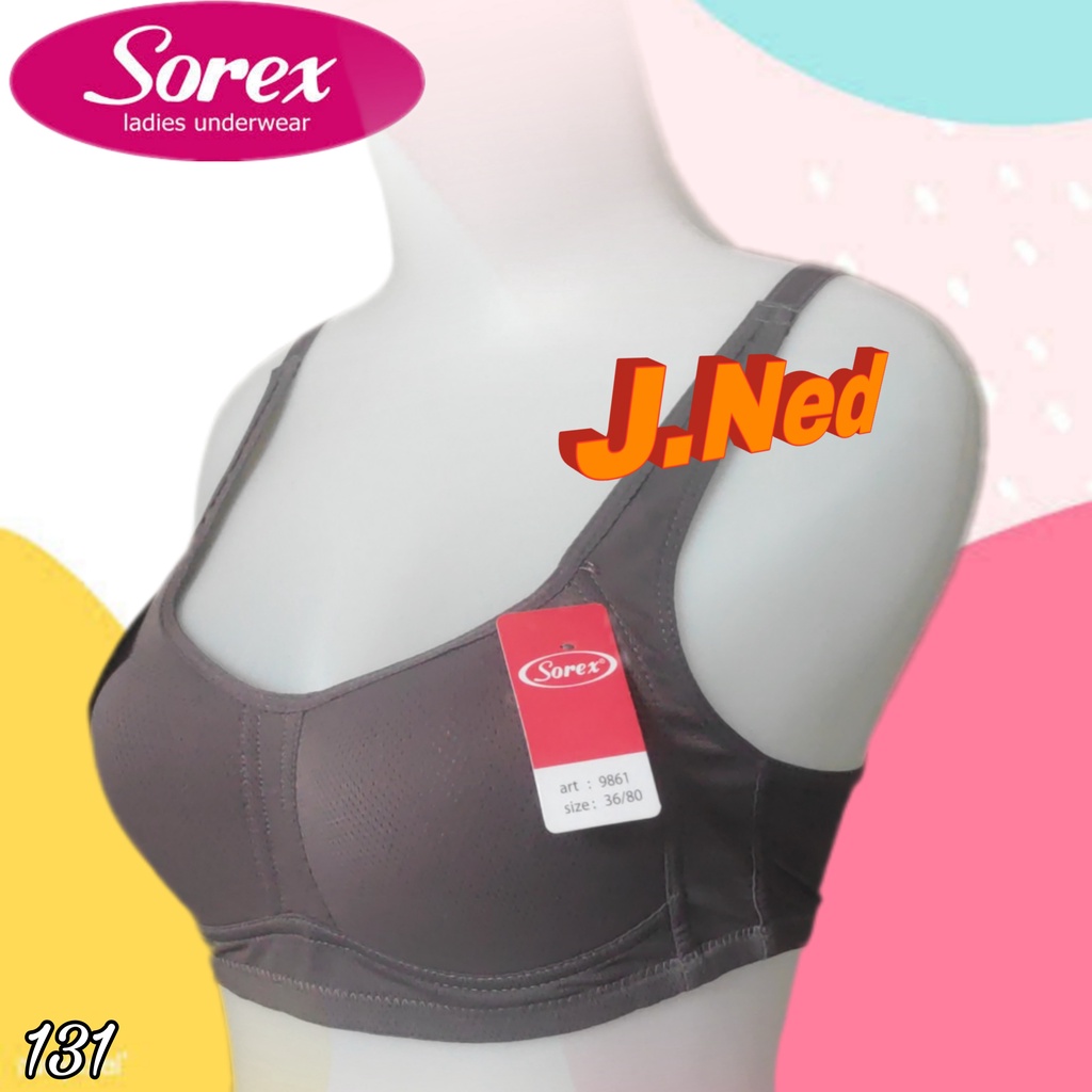 J131 BRA SOREX TALI LEBAR BUSA TANPA KAWAT EXTRA COMFORT CUP B  SIXE 34 - 40