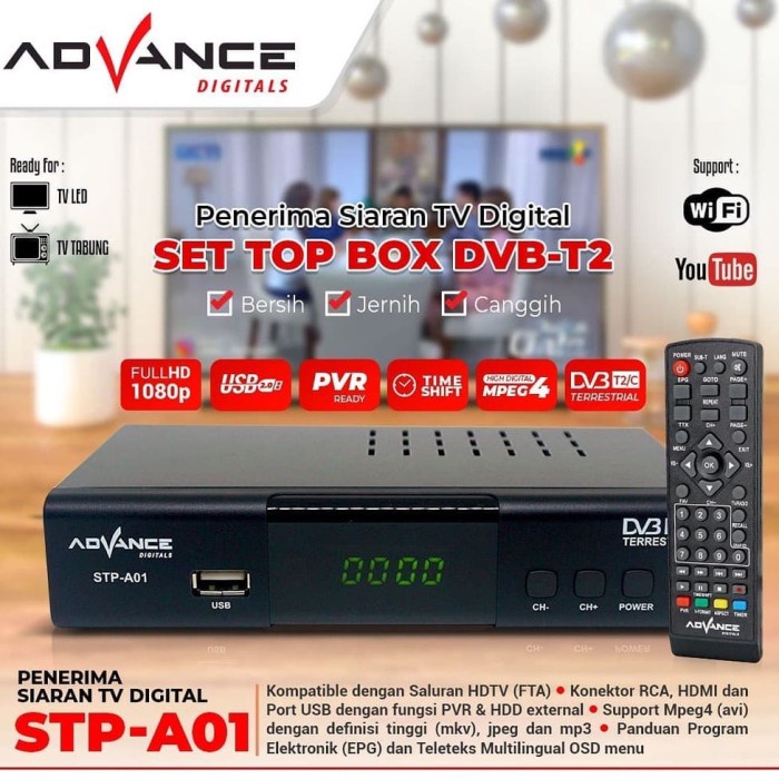Tv Box Luby Set Top Box / Tv Stb Digital Dvb T2 / Sanex Settopbox Stp Box