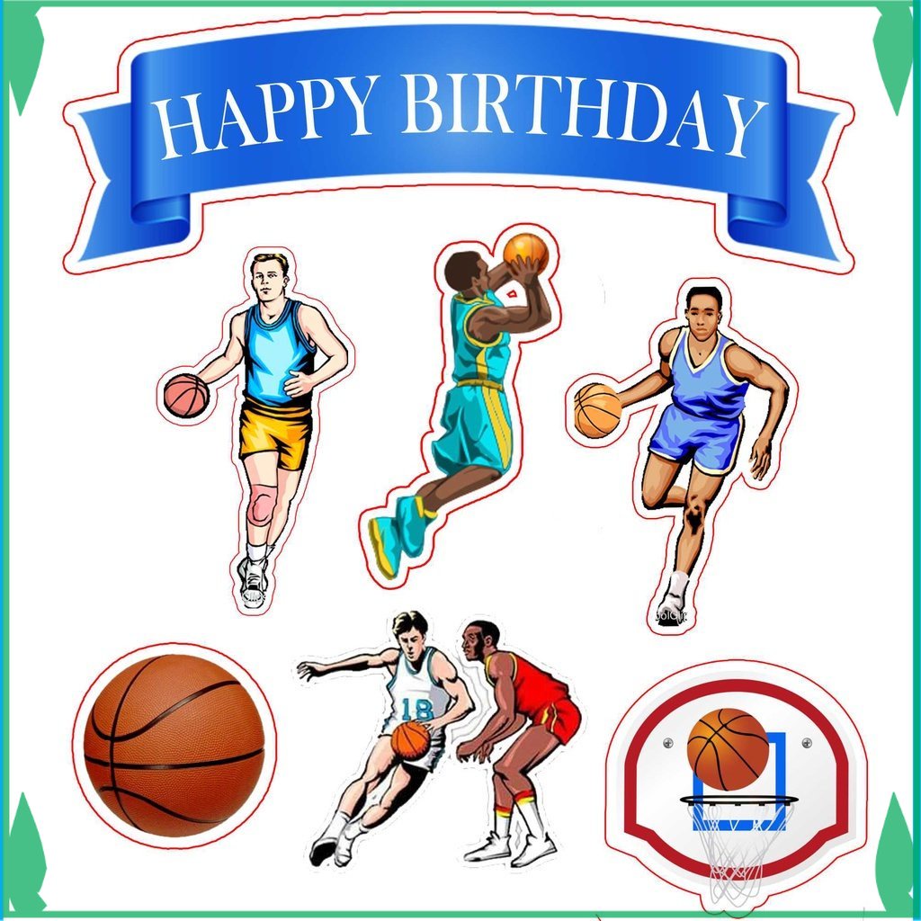 

TOPER KUE TOPPER CAKE ULANG TAHUN / HIASAN KUE BASKETBALL FADHILSOUVENIR