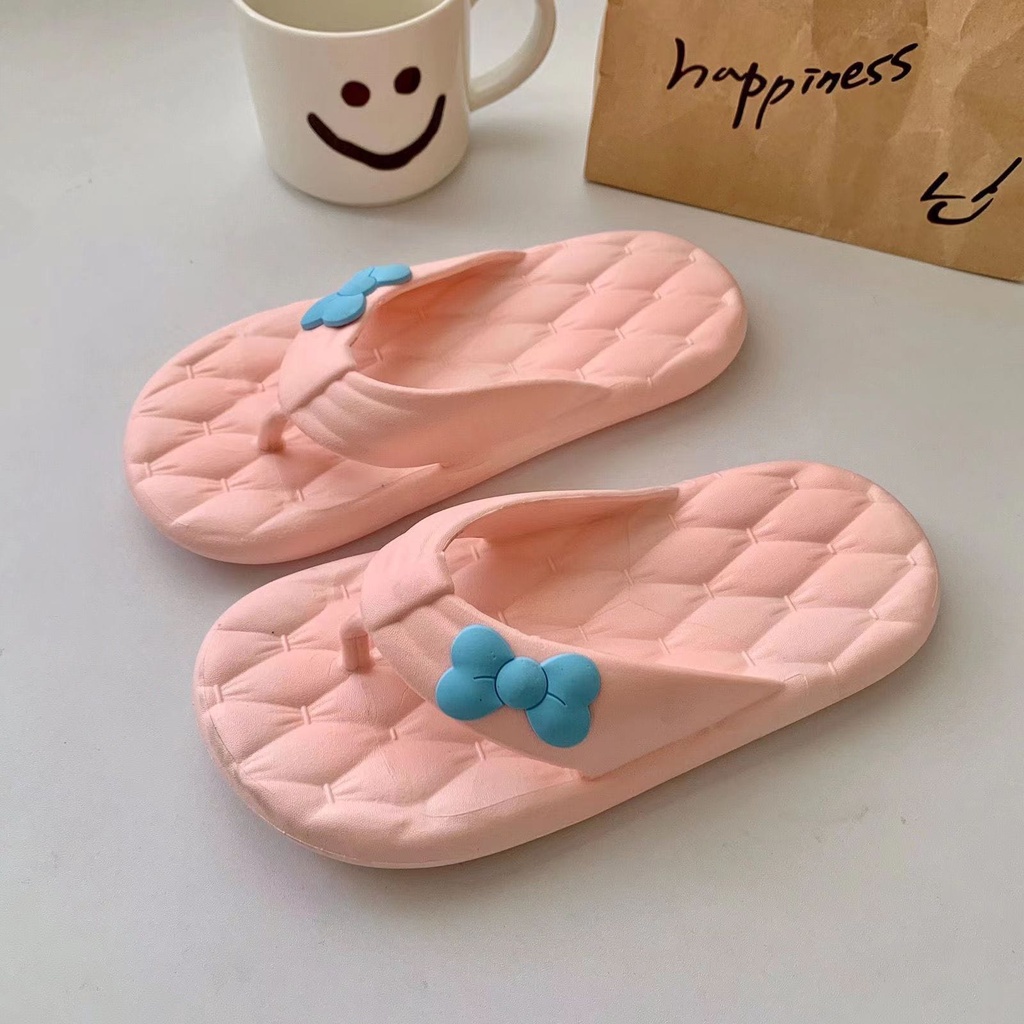 ♫ Megata ♫ SJ016  Sandal jepit Pita wanita unik lucu / sandal flip flop anti slip kekinian 2022 import