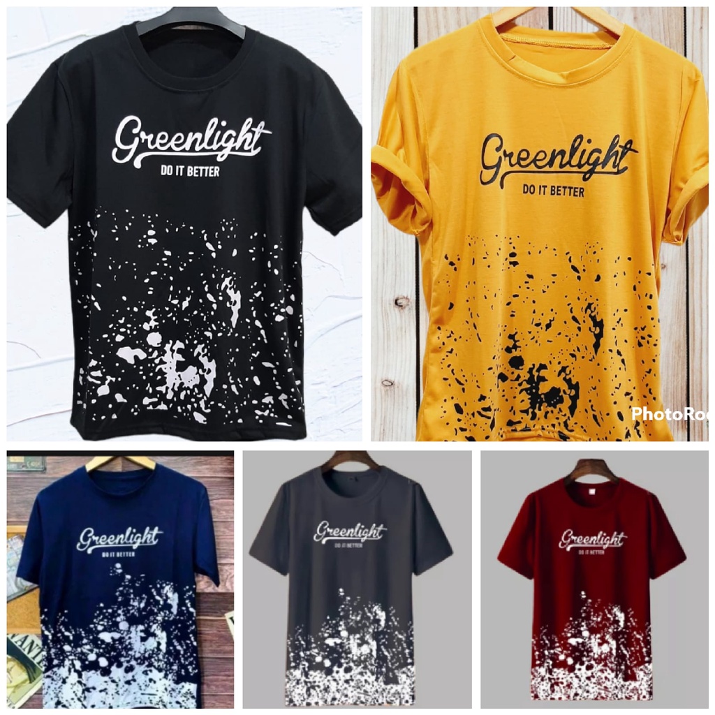 Jual Promo Kaos Distro Pria Grenlight Terbaru Lengan Pendek Bahan Adem Edisi Tahun Baru Yang