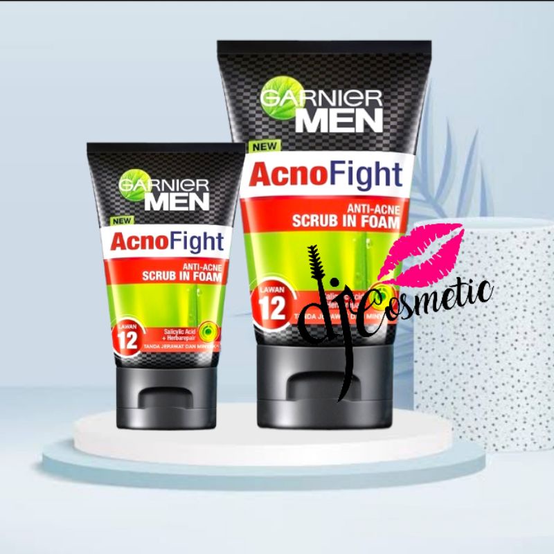 Garnier Men Acno Fight Anti Acne Scrub In Foam 50ml | 100ml | Face Wash Scrub