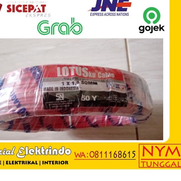 Kabel NYA 1x1.5 @50m LOTUS SNI - Merah