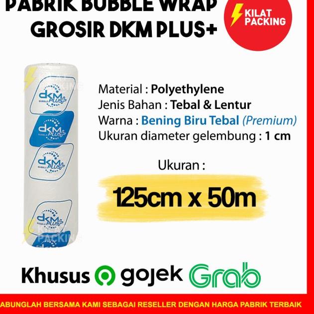 

PLASTIK BUBBLE / BUBBLE WRAP 125CM X 50M DKM+ PREMIUM MURAH - HITAM TEBAL