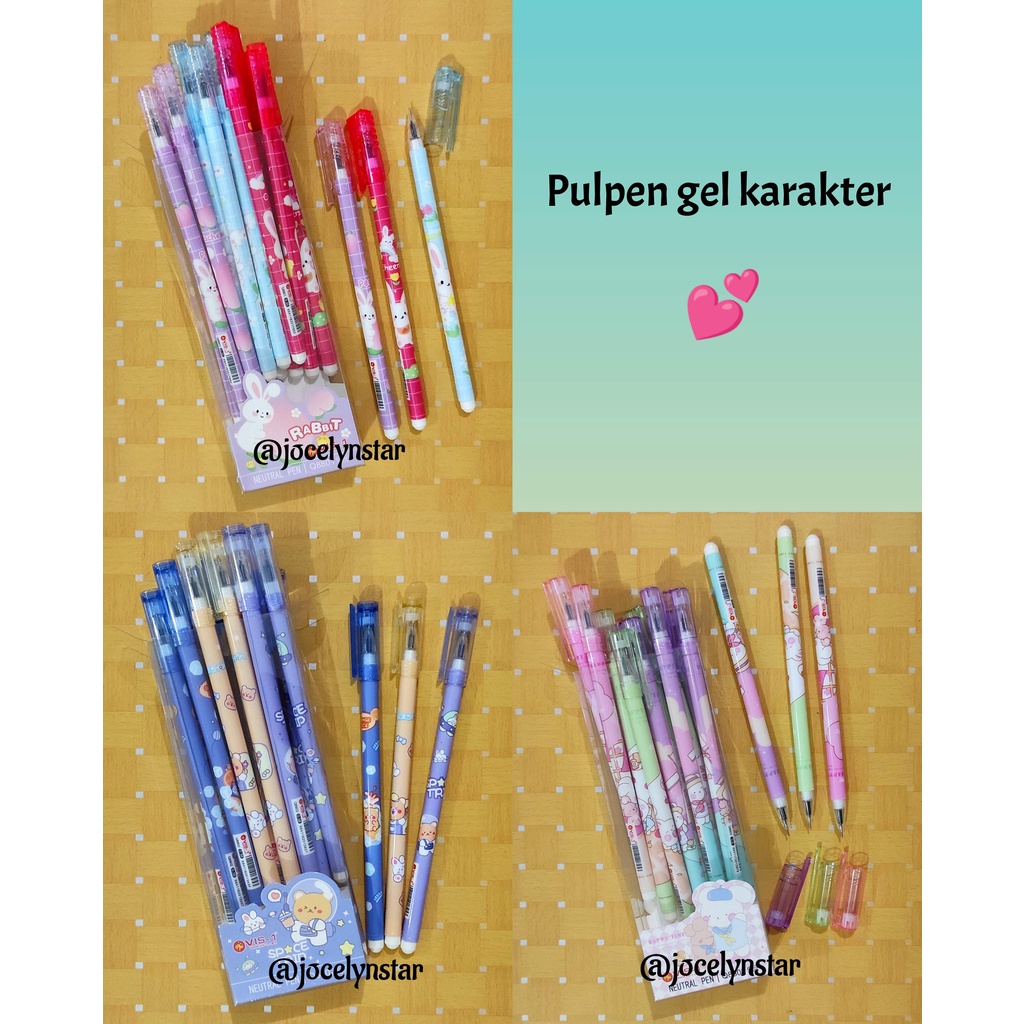 

(3 pulpen ) pulpen karakter/ pulpen motif/ pena karakter/ bolpen motif