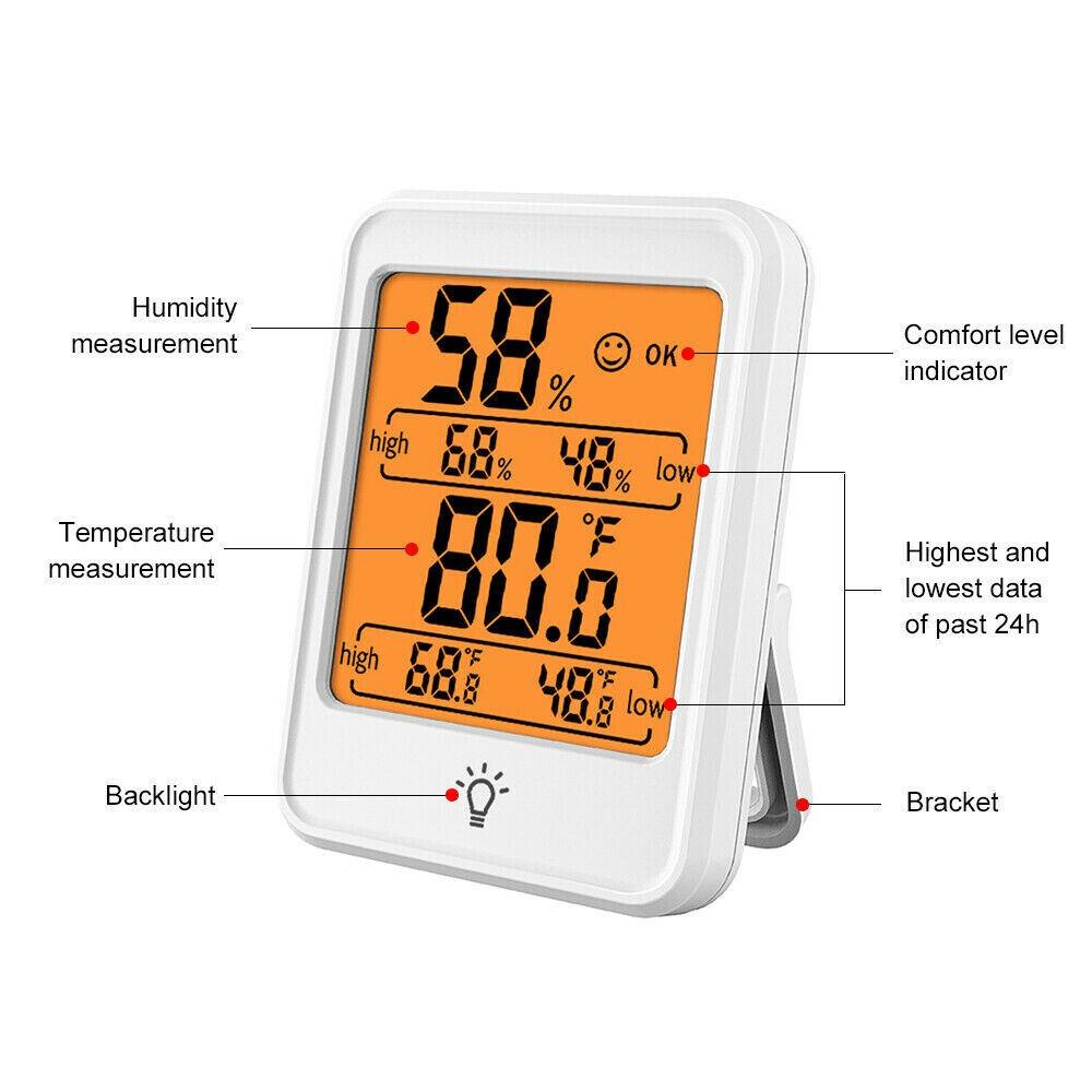 Solighter Termometer Ruangan Tester Suhu Rumah Tangga Dengan Elektronik Backlight