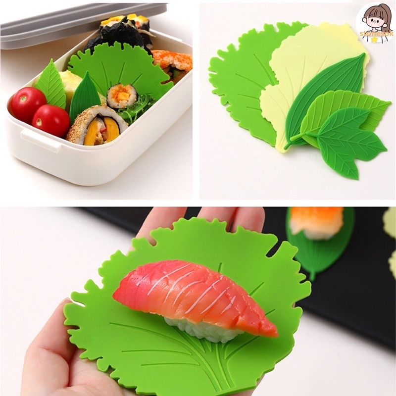 Set Cetakan Nori/Biscuit/Patty/Kue Hiasan Daun Partisi Separator Sekat Letuce Plastik Dekorasi Bento Ala Jepang Lucu Garansi 100% COD