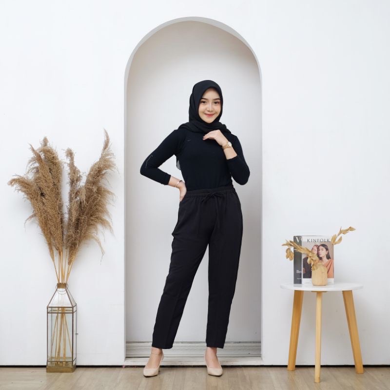 GS-BAGGIE PANTS PANJANG CRINKLE AIRFLOW PREMIUM/CELANA PANJANG WANITA