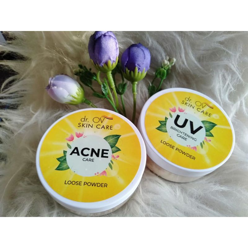 Loose Powder / Bedak Tabur dr.Ov Skin Care, Brigtening dan Acne, Original 100%, Ready
