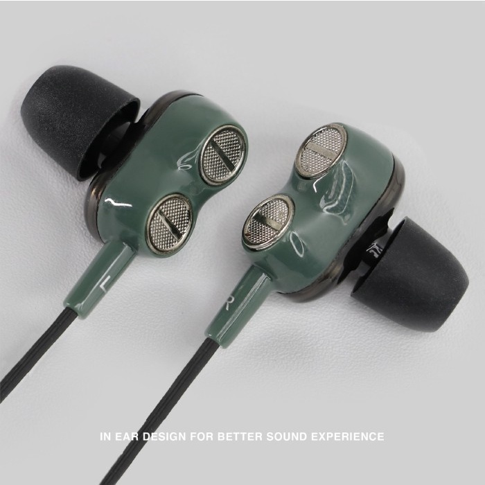 Earphone Gaming Rexus EP4 Dual Driver With Mic / EP-4 Gaming Earphone