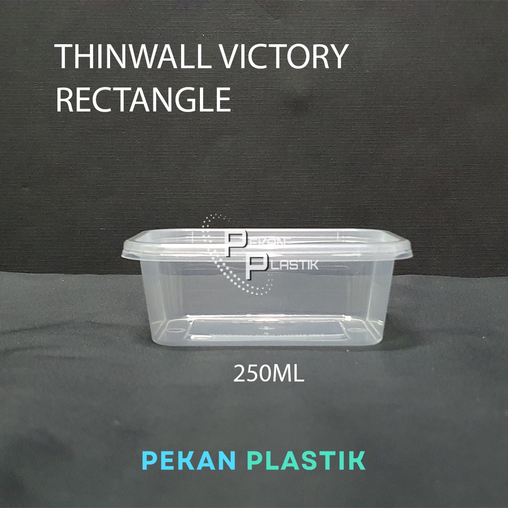 Thinwall Victory Rectangle (Persegi Panjang) 250ML Kotak Makan