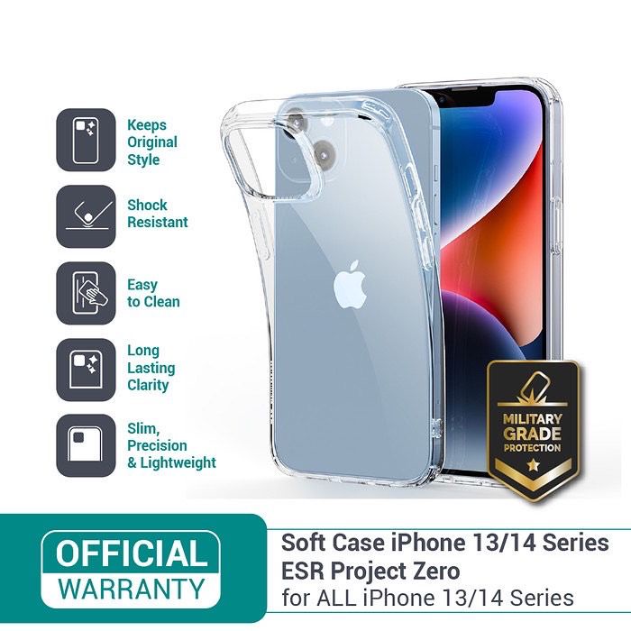 ESR iPhone 14 / 14 Plus / 14 Pro / 14 Pro Max Zero Clear Case - Original ESR - 501497 / 501496 / 501495 / 501494