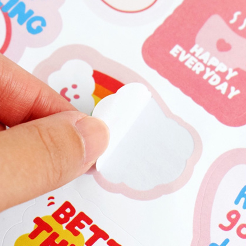 20pcs Stiker Motif Kartun Tulisan Inspirasional Untuk Dekorasi Diary DIY