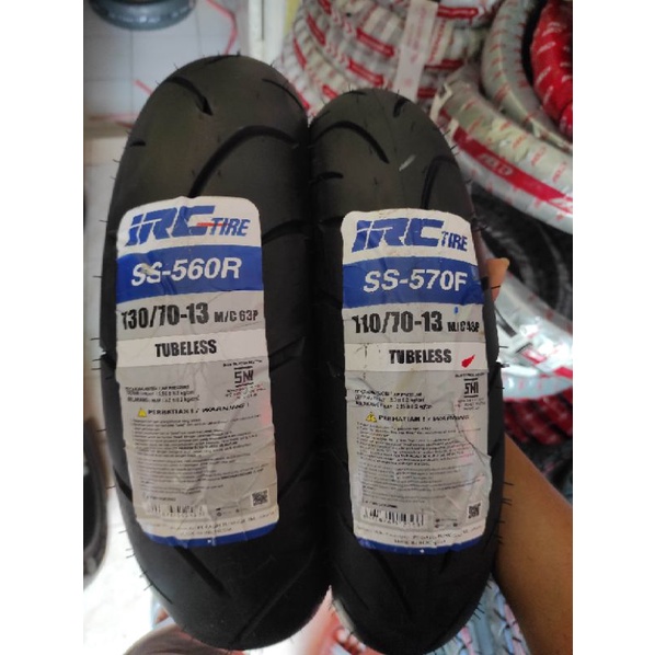 paket ban tubles irc Honda PCX depan + belakang 100/80+120/70.14 free pentil 100% original