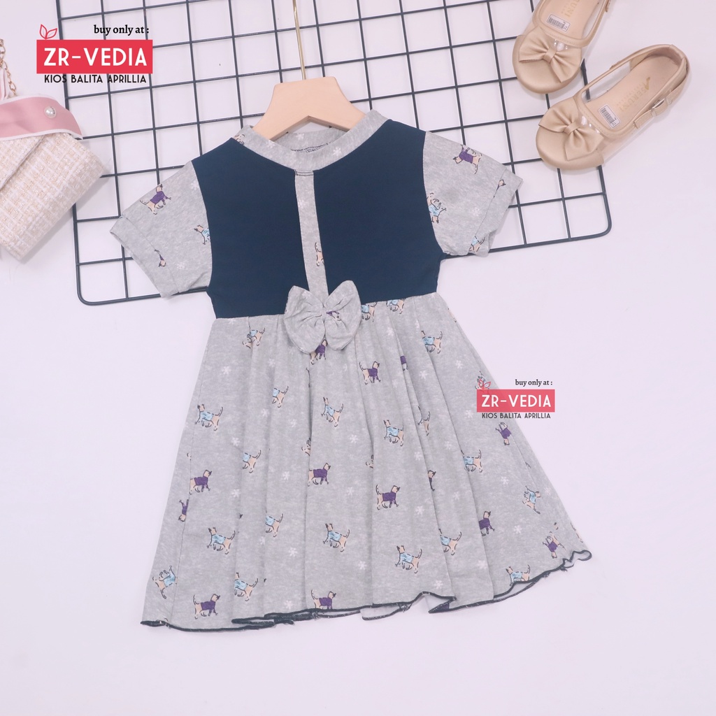 Dress ABC uk 1-2 Tahun / Baju Balita Anak Perempuan Murah Baju Dres Batik Adem Grosir Lengan Kaos Kiosbalitaaprillia