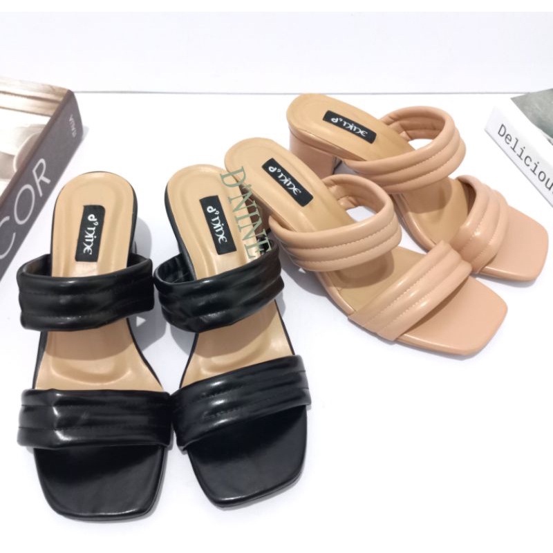 Sandal Wanita Sandal heels hak tahu 5cm AN 02