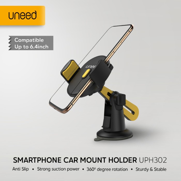 Uneed Universal Car Holder Smartphone Car Mount Holder - Uph302