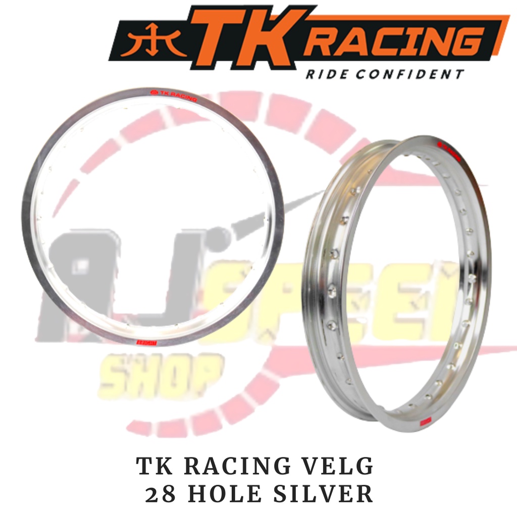 TK Racing Velg Pelek Aluminium 28 Lubang Hole Silver 185x16 215x18 160x19 160x21 / TK Racing Alloy R