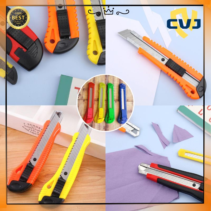 

Pisau Cutter Besar Kecil Sangat Amat Tajam Dan Pegangan Enak Pisau Pemotong CVJ
