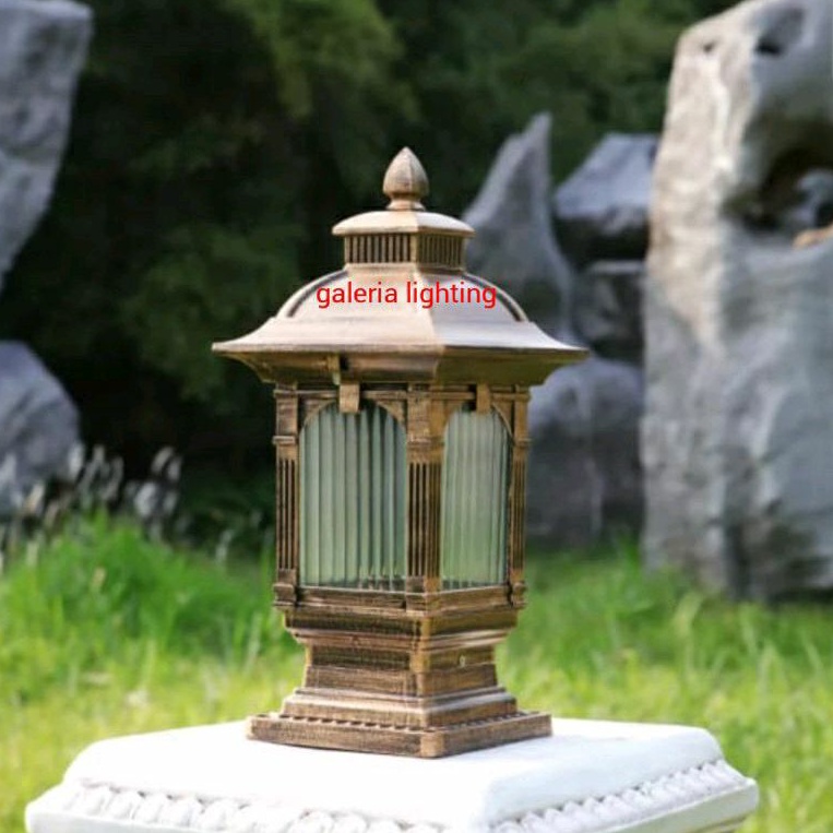 Jual Lampu pilar/lampu pagar klasik outdoor tipe 076B /1P | Shopee