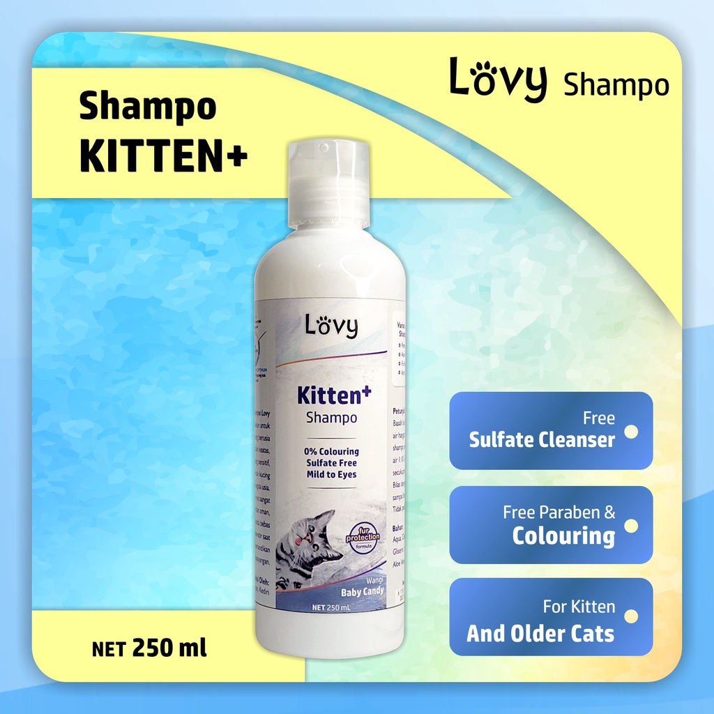 Shampo kucing KITTEN + LOVY Shampo anak kucing | Lovy Kitten 250ml