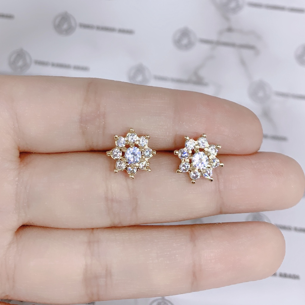 Anting Xuping Gold Perhiasan Fashion Wanita Model Permata Love Bunga *51