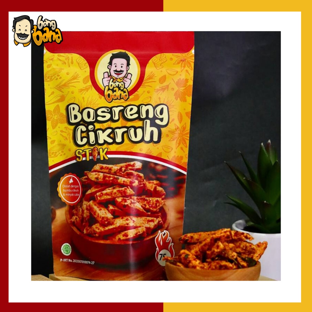 Basreng Cikruh Pedas Daun Jeruk Kemasan Premium 75 Gram