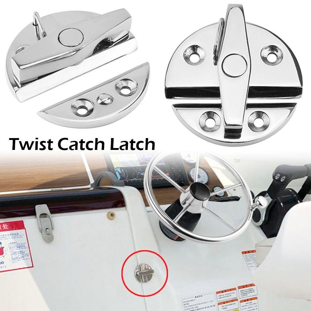 Top Twist Catch Latch Cabinet Kunci Knob Laci Stainless Steel