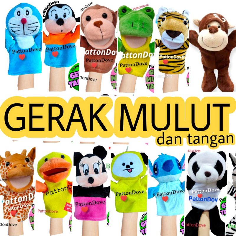 BONEKA TANGAN PREMIUM HAND PUPPET ANIMAL BINATANG HEWAN KARAKTER BONEKA DONGENG BAHAN BAGUS