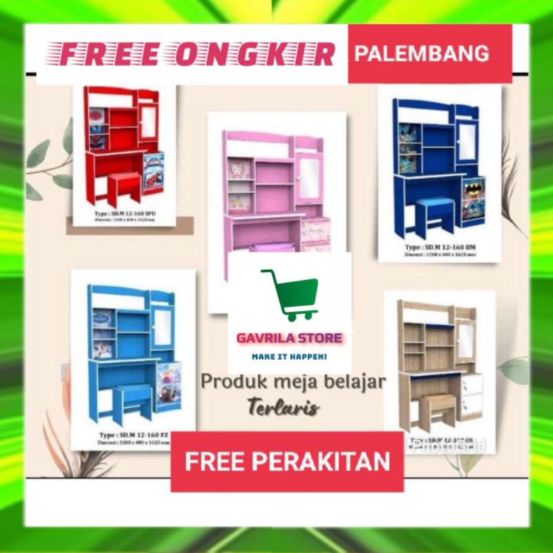 KHUSUS PALEMBANG MEJA BELAJAR ANAK IKEA PANEL ADA KACA