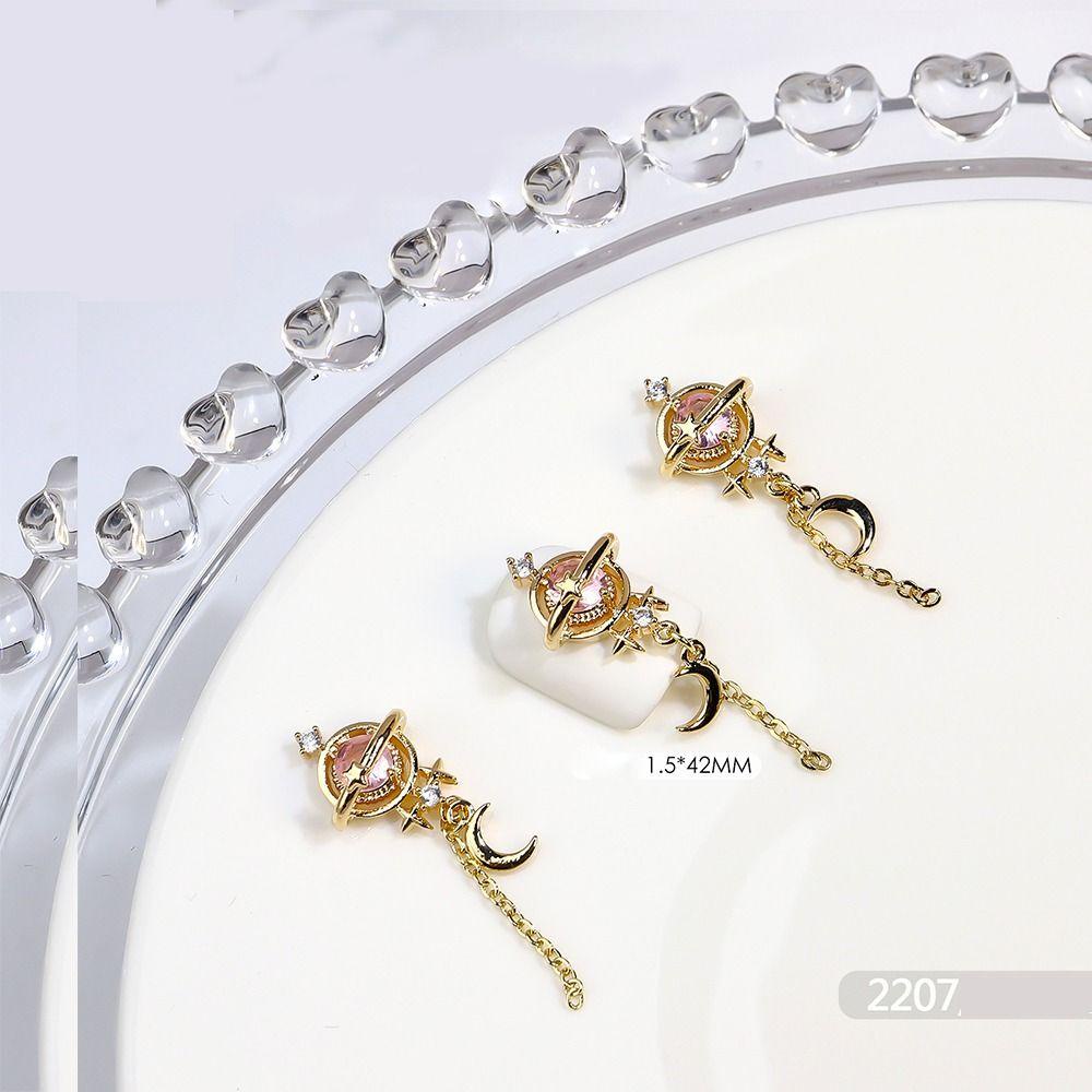 Augustina Nail Art Dekorasi Cinta Es Bulan Pesona Kuku Hiasan Natal Zirkon Aksesoris Kuku Berlian Imitasi Kuku