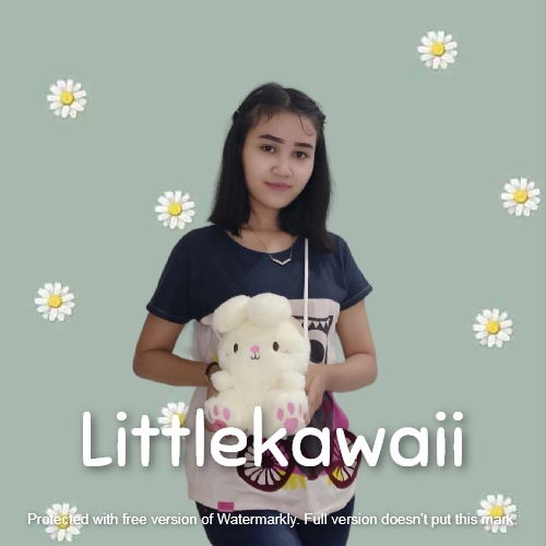 LK/Tas Slempang Anak Remaja Slingbag Fashion Boneka Plush Korean Style Rabbit Kelinci Bunny Animal Lucu Soft Cute
