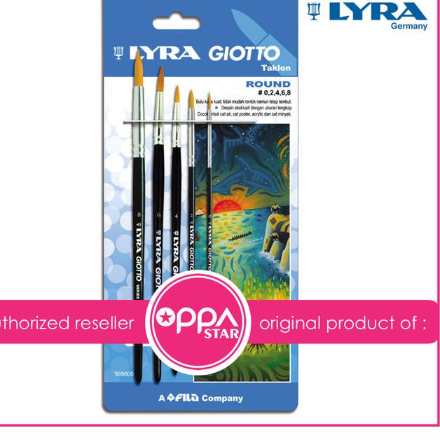 

Lyra Brush Art Round Set 5 Pcs Kuas Original