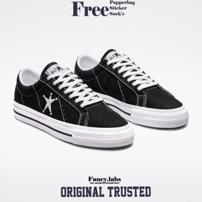 Stussy x Converse One Star Black White Original