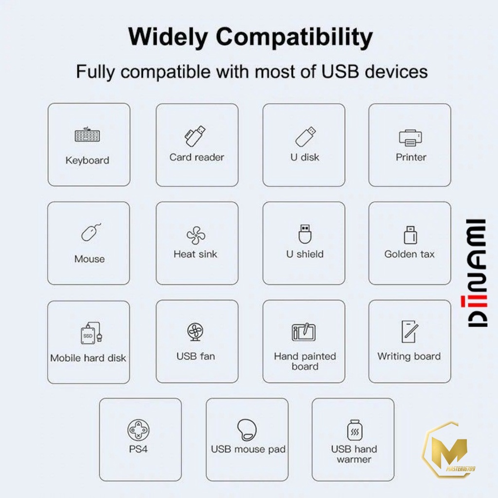 DIINAMI G05 Kabel Adapter USB Hub Type C Cable Multi Port 4 in 1 to USB 3.0 Macbook Air Pro 2020 2021 M1 MA3695