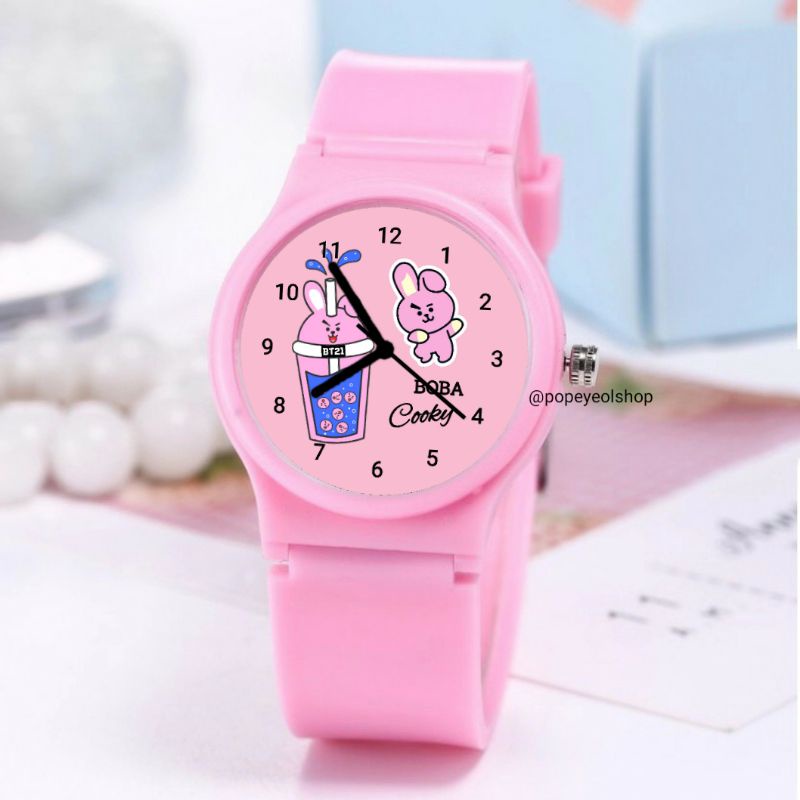 Jam tangan anak BOBA Bt21 ukuran kecil