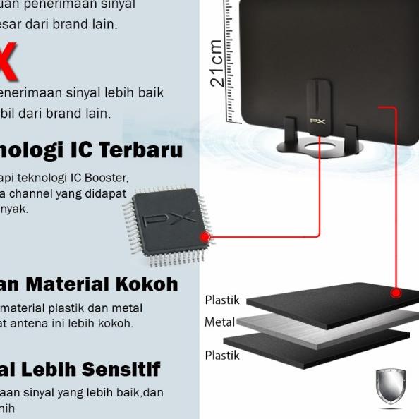 PX UDA3000A - INDOOR ANTENA TV DIGITAL INDOOR UDA3000 UDA 3000 3000A