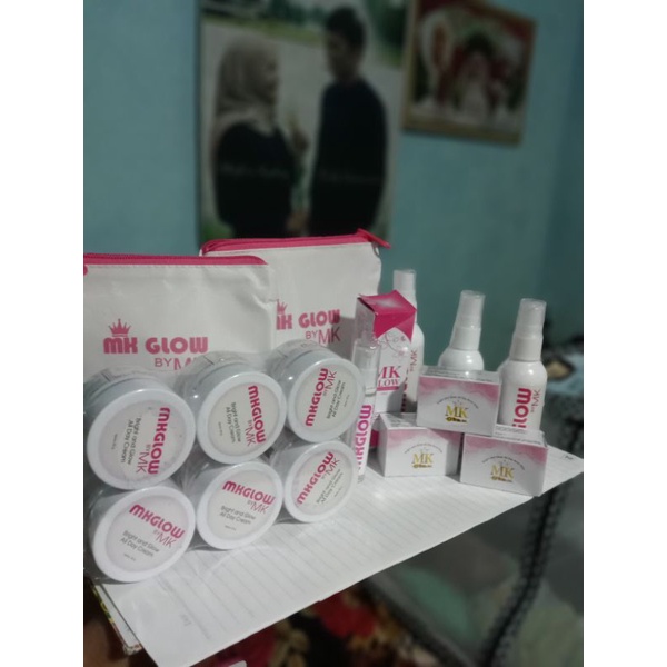 MK GLOW ECER CREAM DAN SABUN